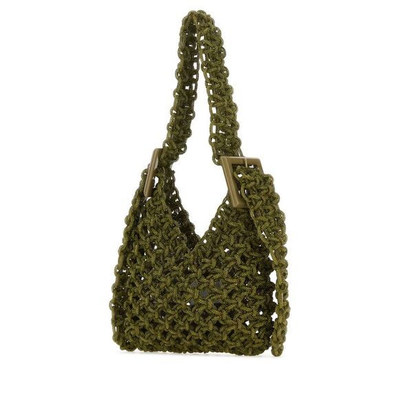 Hibourama Women Army Green Mesh Vannifique Bucket Bag - Picture 2 of 2